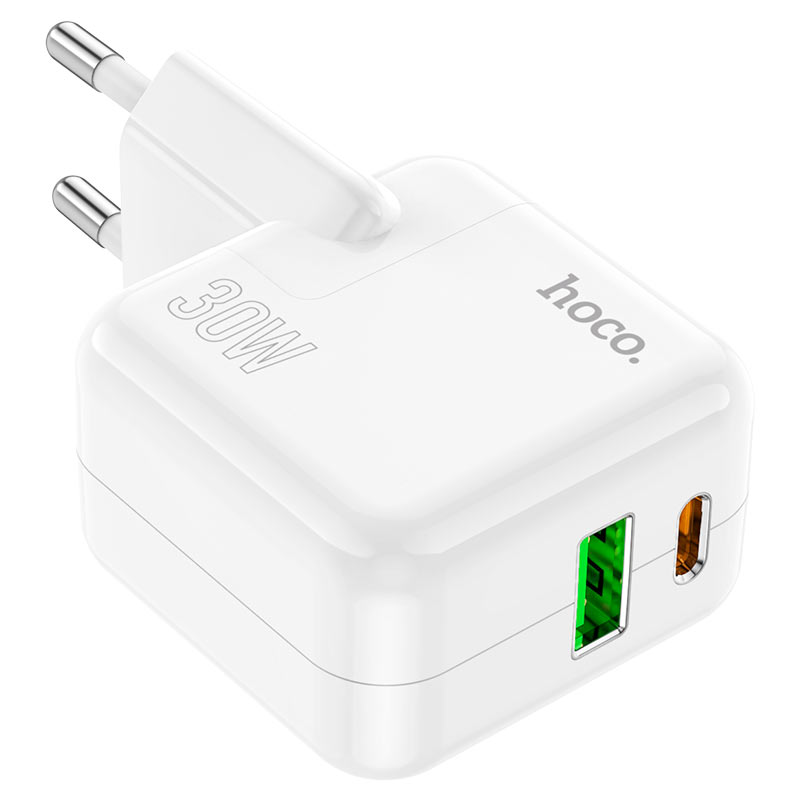 HOCO C111A Lucky Dual-Port PD30W + QC3.0 Wall Charger (EU)