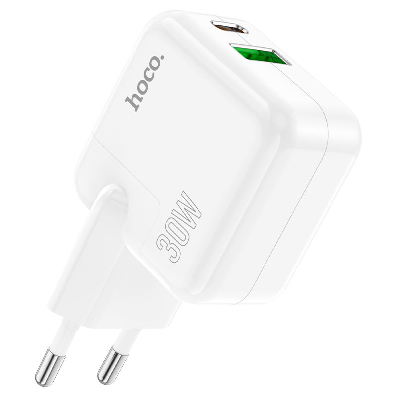 HOCO C111A Lucky Dual-Port PD30W + QC3.0 Wall Charger (EU)