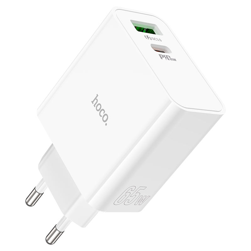 HOCO C113A Awesome Dual-Port PD65W + QC3.0 Wall Charger (EU)