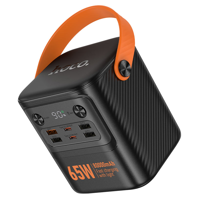 HOCO J152 Pro Tough Power Bank 80000mAh – PD65W Fast Charging with LED Lamp