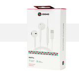 DOMO ELETTA Stereo Wired Earphones Lightning - White