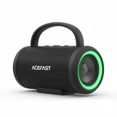 ACEFAST Portable Bluetooth Speaker – Powerful Sound with LED Light Ring