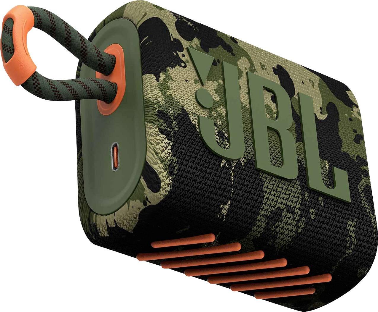 JBL GO 3 Portable Waterproof Wireless Speaker - Squad