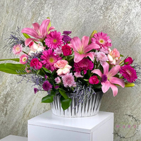 Flowers Baskets Pretty in Pink Basket