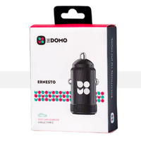 DOMO ERNESTO Single USB-C Fast Car Charger - Black