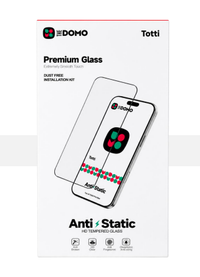 DOMO Totti Anti-Static HD Tempered Glass Screen Protector - Clear