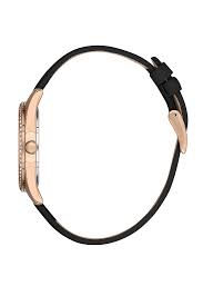 Daniel Klein DK.1.13597-5 Women's Analog Watch - Black Dial, Black Leather