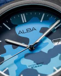 Alba Men’s Watch AS9K35X1 – Camo Dial, 10 Bar Water Resistant