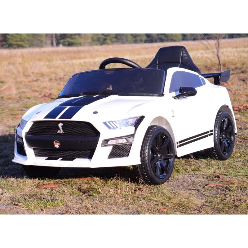 Ford Mustang Shelby GT500 Kids Ride-On Car – 12V White