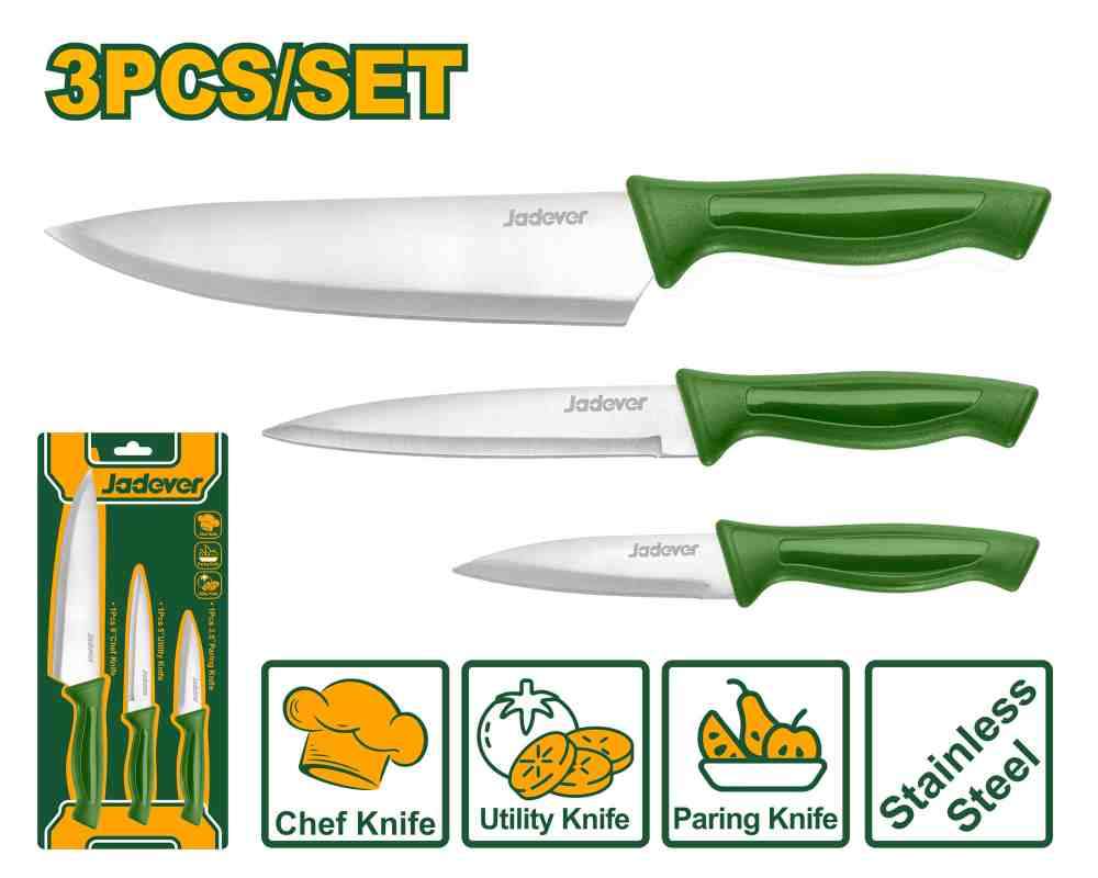 JADEVER 3-Piece Stainless Steel Kitchen Knife Set - JDKK1K31