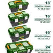 JADEVER 4-Piece Plastic Tool Box Set, 13-24 Inch - JDTB4104
