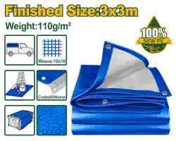 JADEVER 3x3m Polyethylene Tarp, 110gsm - JDTQ1133
