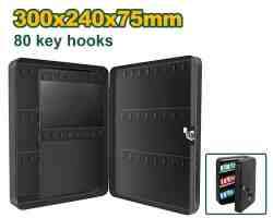 JADEVER 80-Key Wall-Mount Key Cabinet, Black - JDYSX1H03