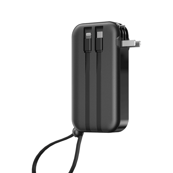 Wiwu 3 in 1 Wall Charger 10000mAh Power Bank - Black