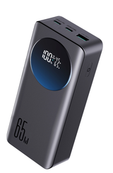 JOYROOM JR-PBF05 Pro 65W Digital Display Fast Charging Power Bank 30000mAh--Black （with Type-C To Type-C 100W 1.2M cable black）
