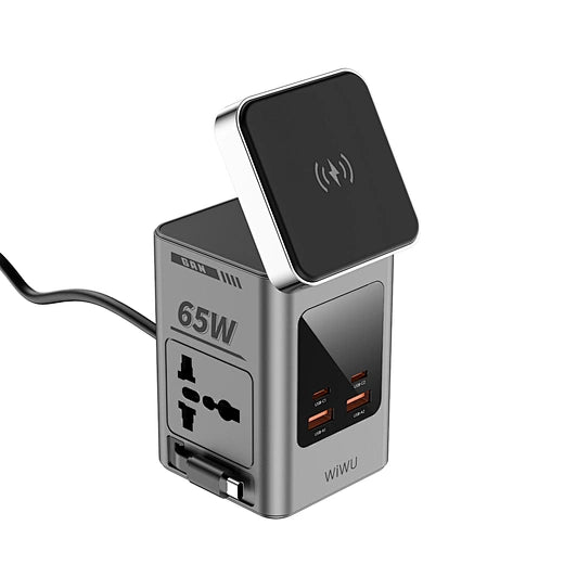 WiWU 65W GaN 10-in-1 Wireless Charger with Cable & Socket Wi-W040