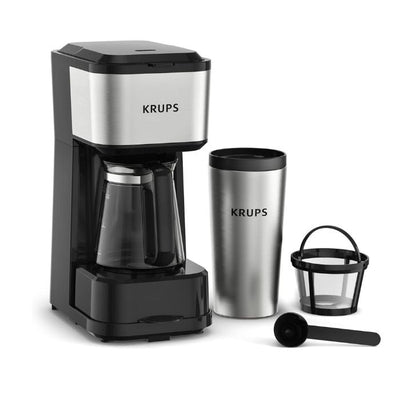Krups Simply Brew Coffee Maker with Filter 4 in 1, Brew Options KM207DM0