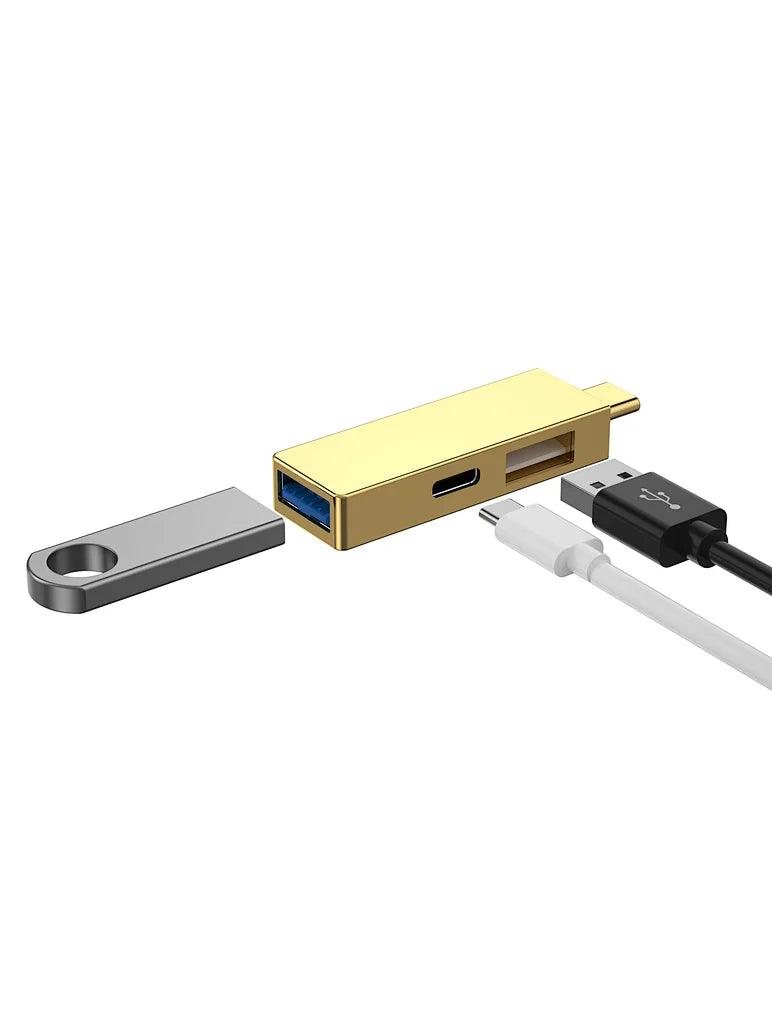 Wiwu Alpha T02 Pro 3 in 1 Type-C Hub Usb Coupler with PD Port