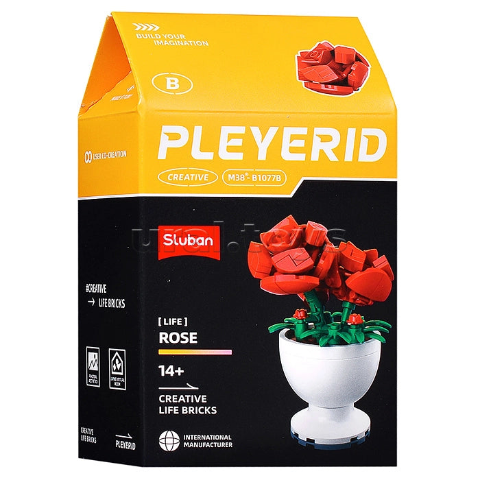 مجموعة بناء زهور في وعاء – 6 قطع | لعبة تركيب للأطفال