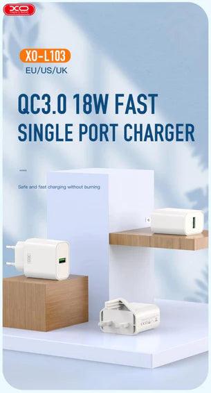 XO L103 (EU) QC3.0 18W / 3 A Charger