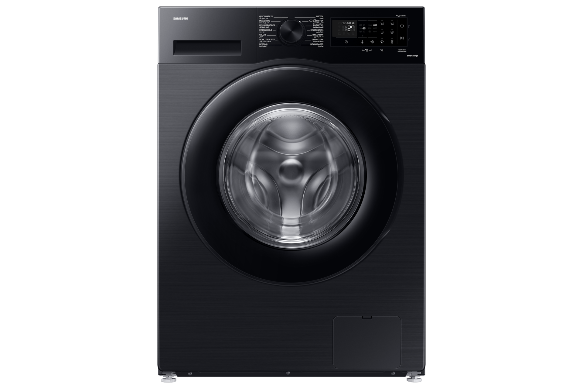Samsung WW90CGC0EDABFH Front Loading Washing Machine 9kg Black — Front View