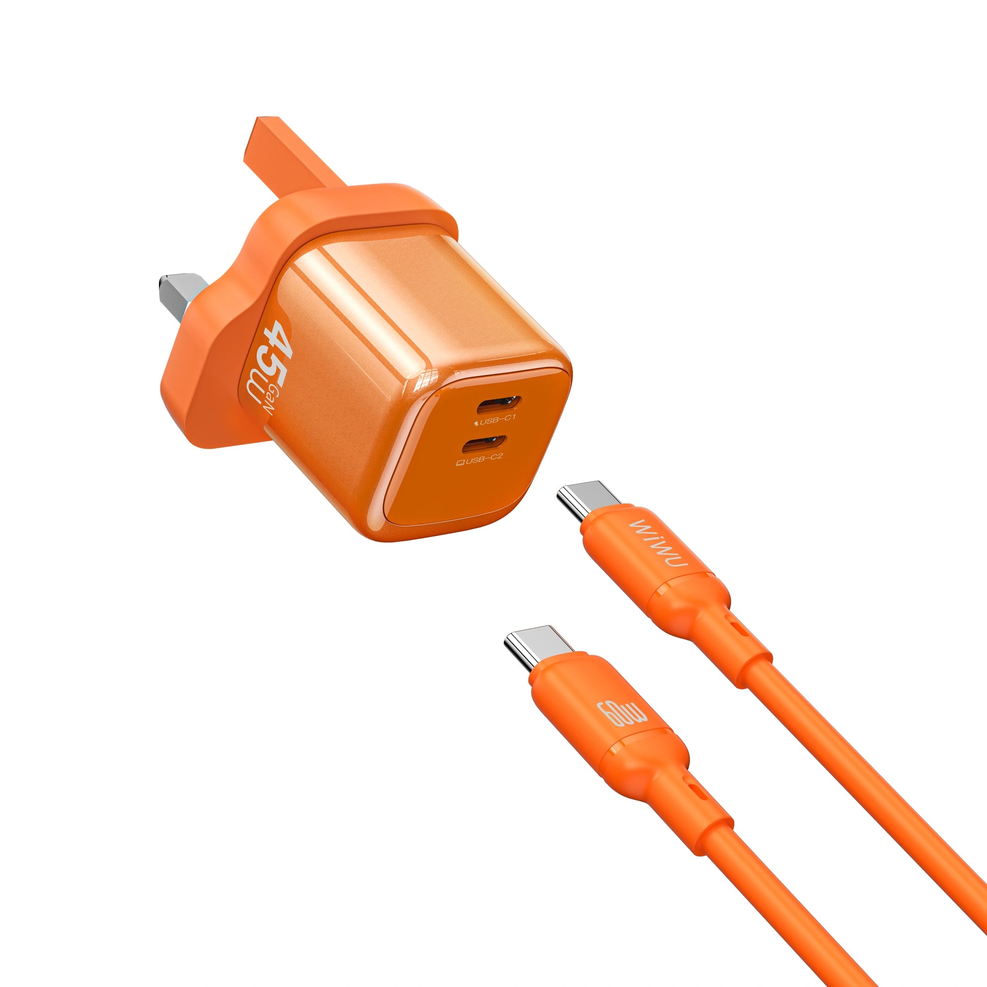 WiWU Cube 45W 2C PD Fast Charge Travel Adapter Combo Wi-G025 EU/UK/CN