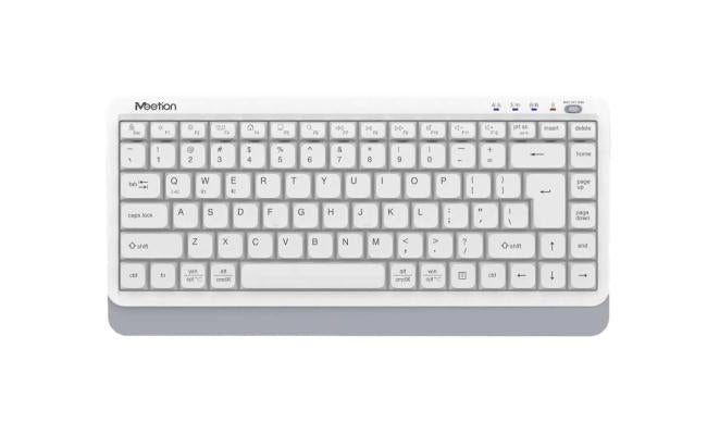 Meetion BTK500 Streamlined Dual-Mode Compact Wireless Keyboard - White