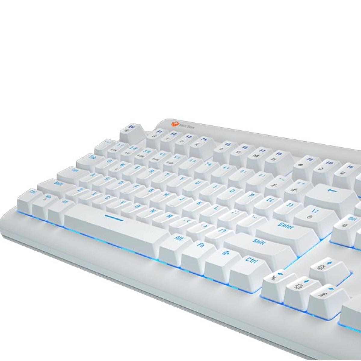 Meetion Blue Switch Olly Go Mechanical Gaming Keyboard - White