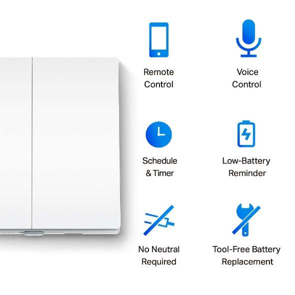 TP-Link Smart Light Switch 2 Gang 1 Way