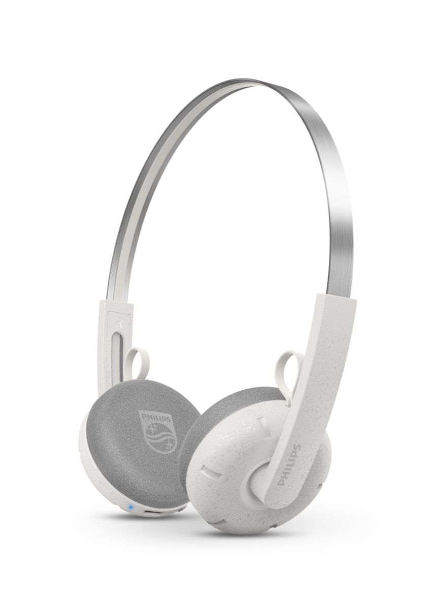 Philips TAH2000WT Ringo Wireless On-Ear Headphones, 40mm Drivers, 26H Battery, White