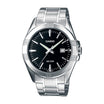 Casio Elegant Silver St.Steel,MTP-1308D-1A, Black Dial for Men