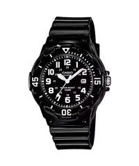 Casio Monter Black Rubber Black Dial For Women LRW-200H-1B