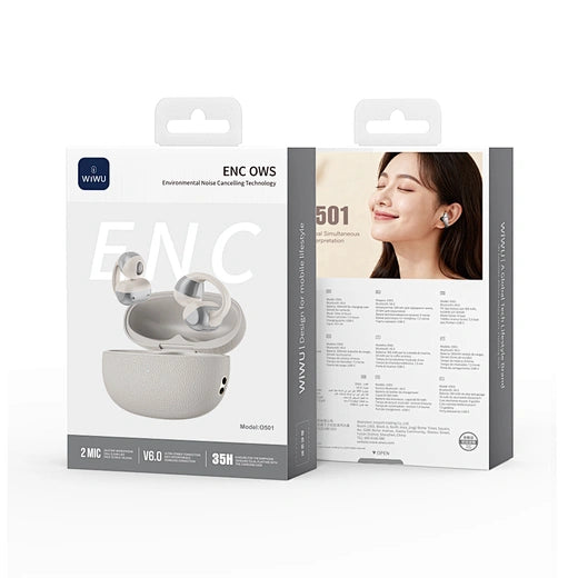 WiWU Openbuds O501 - Open-Ear Wireless Earbuds with 35H Battery