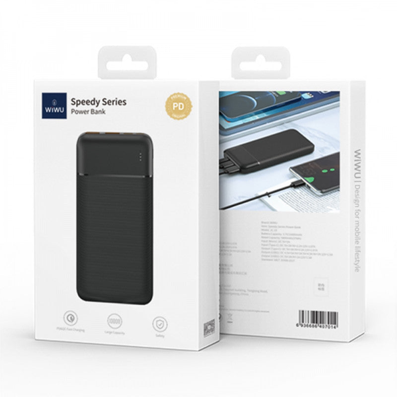 Wiwu Power Bank 20,000mAh - Black