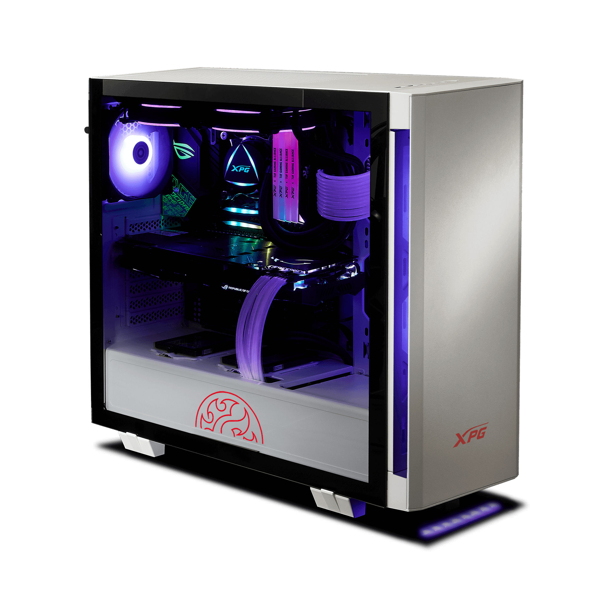 XPG INVADER Mid-Tower Gaming PC Chassis (White)