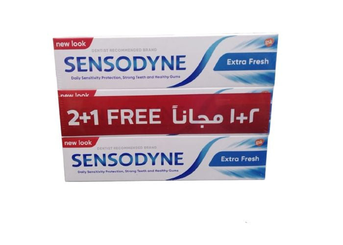سنسوداين انتعاش زائد 3×50 مل | عرض 2+1 مجانًا للأسنان الحساسة

