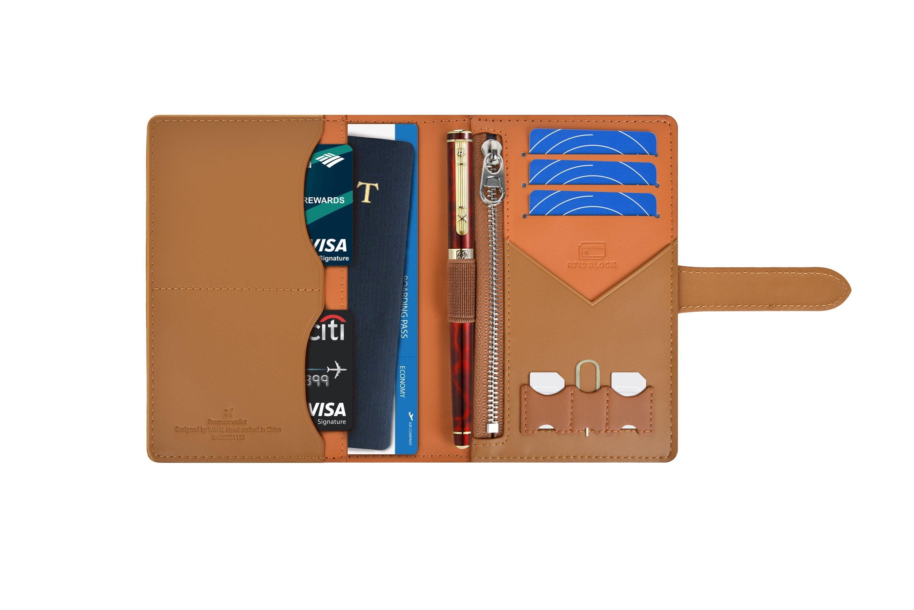 Wiwu Ambassador Passport Wallet PU Leather Card & SIM Compartment