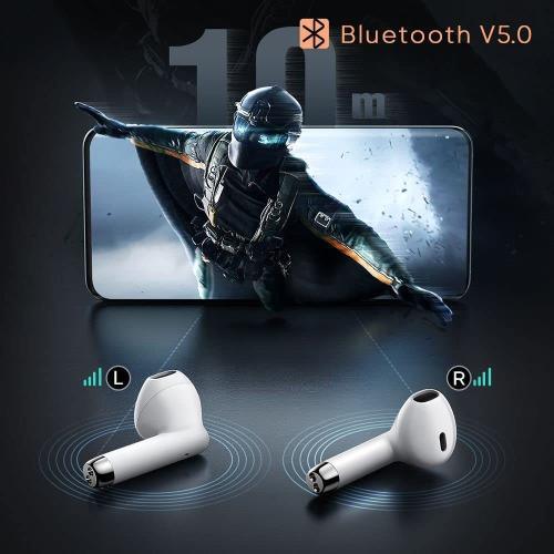 Mcdodo TWS Bluetooth 5.0 Earphones High Quality Sound & Comfort - White & Black