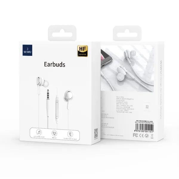 WiWU 3.5mm Audio Jack EB310 Stereo Earbuds Widely compatible 3.5mm Earphone with Microphone