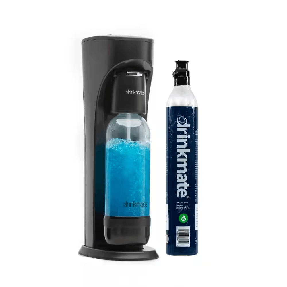 DrinkMate OmniFizz Sparkling Water and Soda Maker, Carbonates Any Drink, with 60 L Cylinder