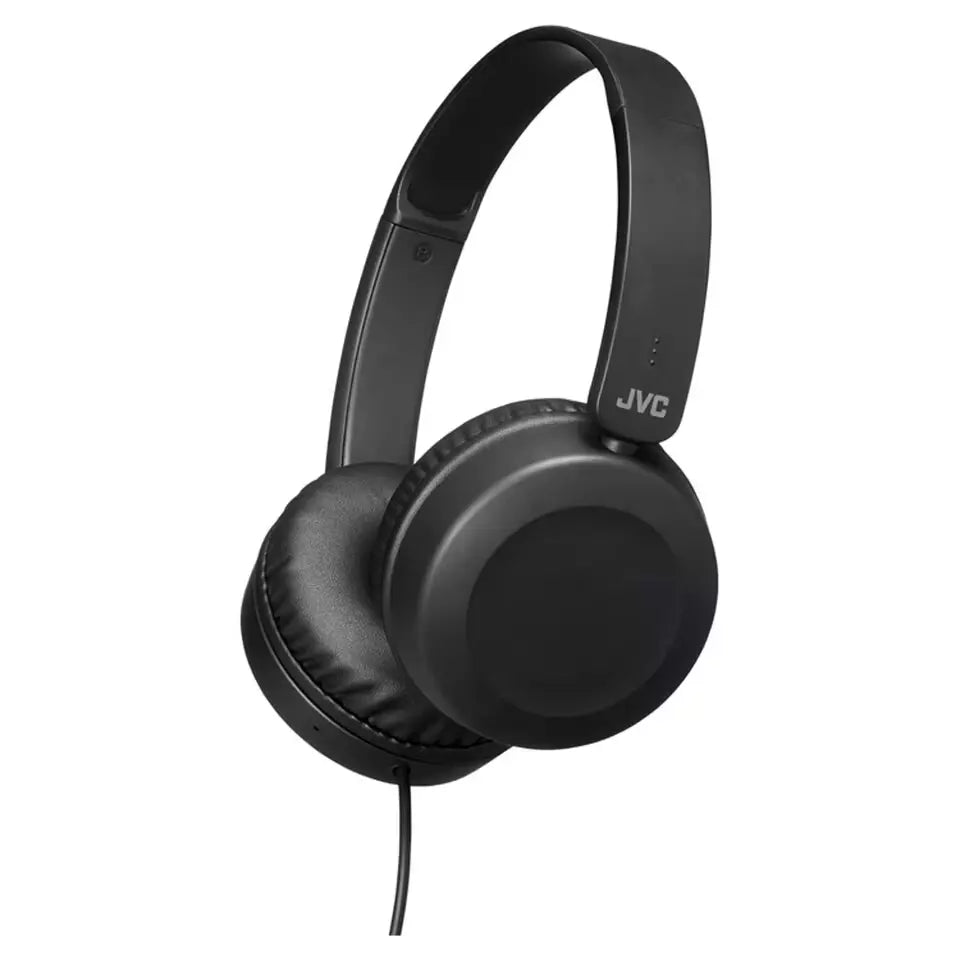 JVC Foldable Lightweight On-Ear Headphones with Mic – Black