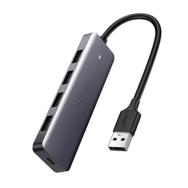 UGREEN 4-Port USB 3.0 Hub, Micro USB Powered, Metal Shell