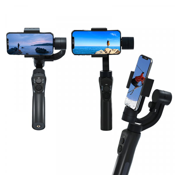 Wiwu 3-axis handheld smartphone gimbal stabilizer phone holder - black