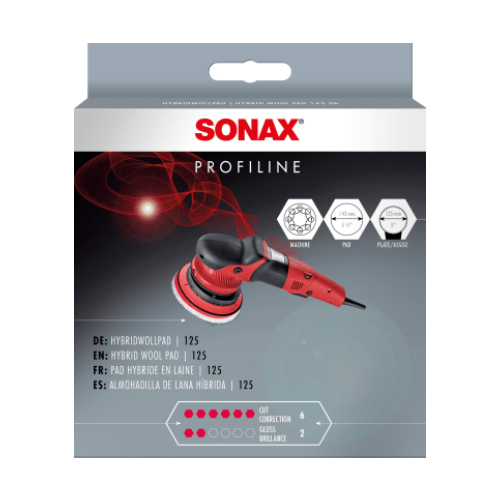 SONAX Hybrid Wool Pad – 143mm for 125mm DA Backing Plates