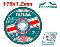 TOTAL Abrasive Depressed Metal & Inox Cutting Disc 115*1.2mm - 4.5" (TAC2121152)