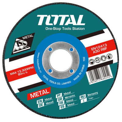 TOTAL Abrasive Flat Metal Cutting Disc 180*1.6mm - 7" (TAC2211802)