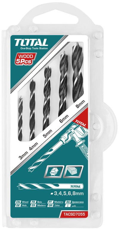 TOTAL 5PCS wood drill bits set (TACSD7055)
