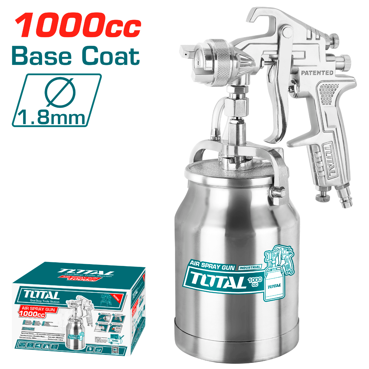 TOTAL Air Spray Gun (TAT11002) – Professional Precision & Smooth Finish