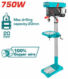 TOTAL Drill Press 750W, 20mm (TDP207505)