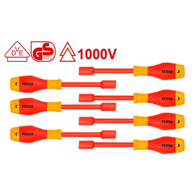 TOTAL 7 Pcs insulated nut screwdriver set 1000V (THKISD0701)